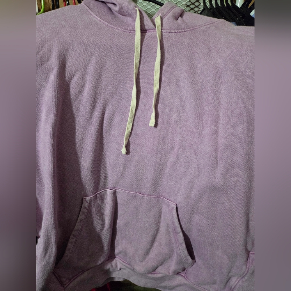 Sundry Lavender Hoodie with Cream Accents